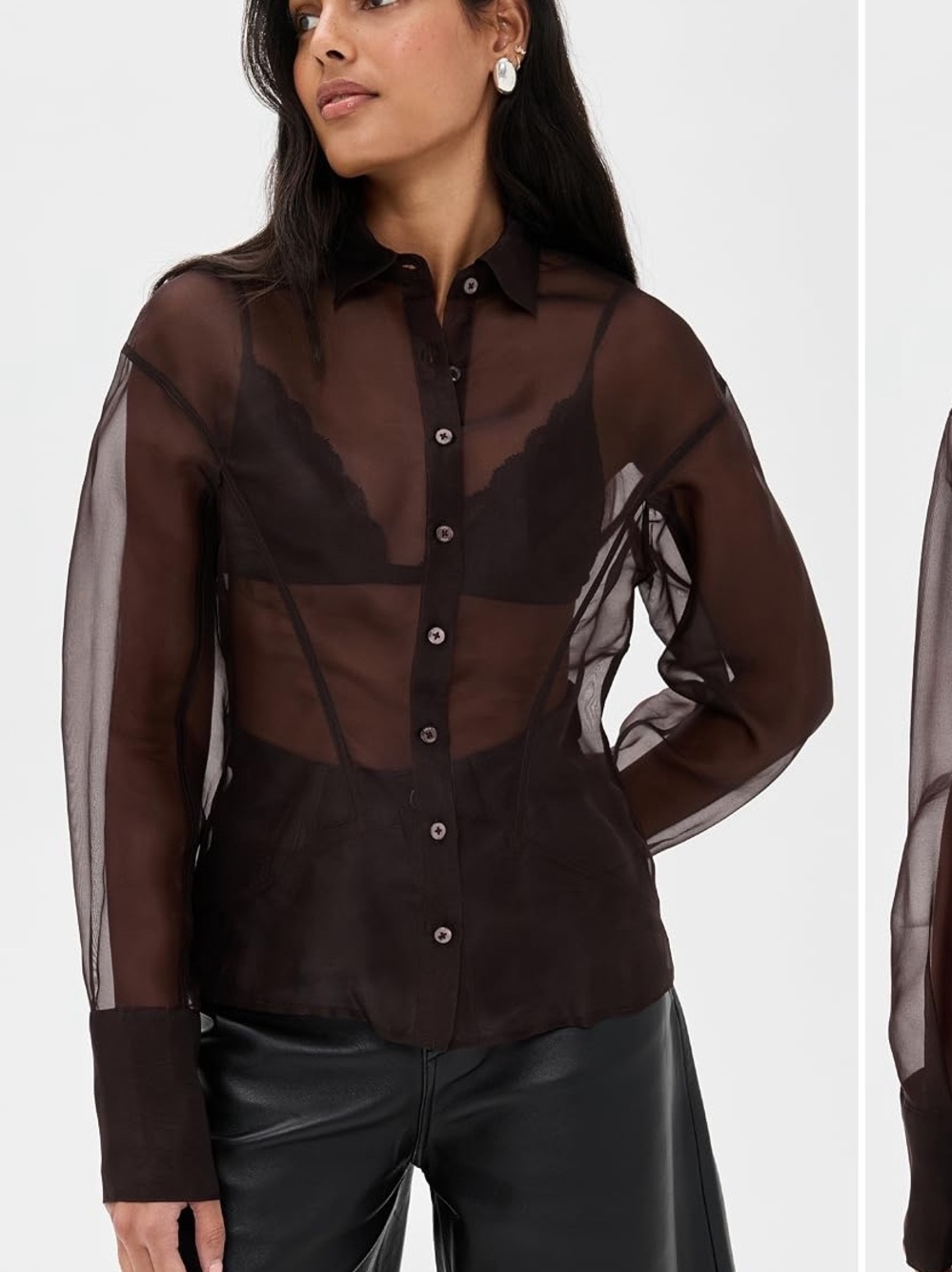 STAUD Aida Sheer Silk Top